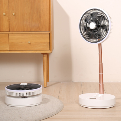 LCD Screen Rechargeable Standing Fan 10000mAh Motor Whisper Electric Folding Fan