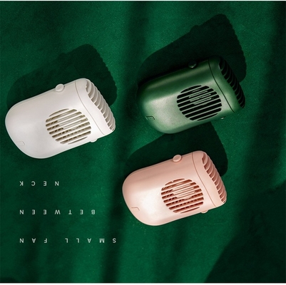 Hands Free 1200mah Battery Portable USB Fan Mini Wearable Leafless Hanging Neck Fan