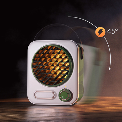 Classic Portable Mini Heater Fan White Small Space Fan Heater