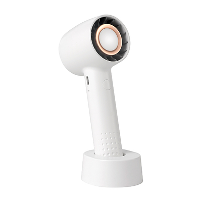 White Rechargeable Table Fan High Wind Turbine 2000mAh Mini Portable USB Fan
