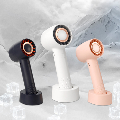 White Rechargeable Table Fan High Wind Turbine 2000mAh Mini Portable USB Fan