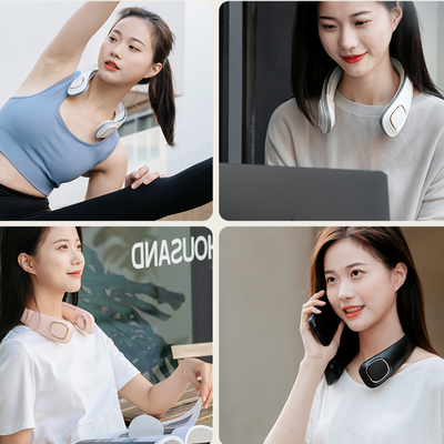 Leafless Mini Portable USB Fan Rechargeable 2000mAh Bladeless Neck Cooler For Summer