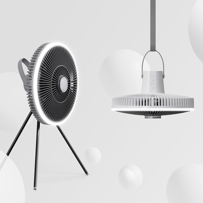 Rechargeable Floor Standing Fans 5W 10000mAh Led Light Fan Remote Control