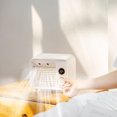 Best LED Portable Mini Personal Rechargeable Air Conditioner Water Cooling USB Cooler Fan