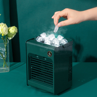 LCD Screen Usb Mini Cooler Fan 4000mAh DC5V Small Usb Air Conditioner Led Light