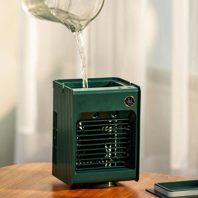 4000mAh Battery Air Cooler Fan 300ml Tank Table Mini Air Cooling Fan