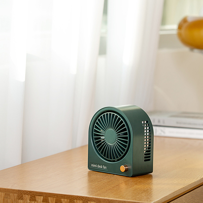 Black 4000mAh Mini Personal Desk Fan ABS Usb Rechargeable Battery Table Fan