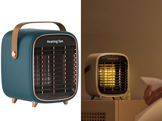 Silicone Electric Fan Heater FCC 900W Fast Heating Ptc Ceramic Portable Space