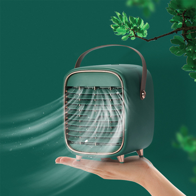 Mini Rechargeable Table Fan 5V Portable Air Conditioner Cooler Spray Mist Cooler Fan