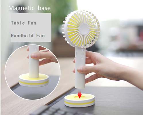 Macaron Mini Portable Handheld Fan Handy Magnetic Base Mini Usb Rechargeable Fan