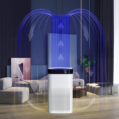 Khaki OEM Pure Portable Air Purifier UV Light HEPA 20m2 Intelligent Desk Air Filter