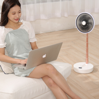 LCD Screen Floor Standing Fans DC 5V 10000mAh Rechargeable Pedestal Fan