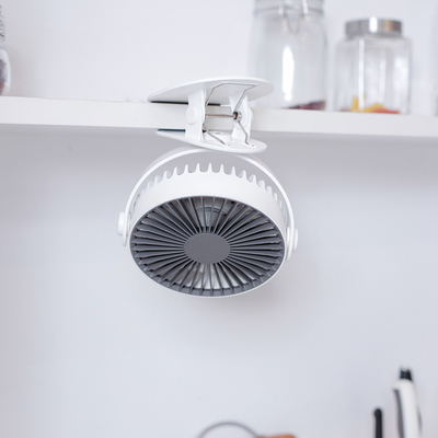 5 Vane Desk Clip On Fan Mini USB Rechargeable Portable 360 Degree Rotating Fan