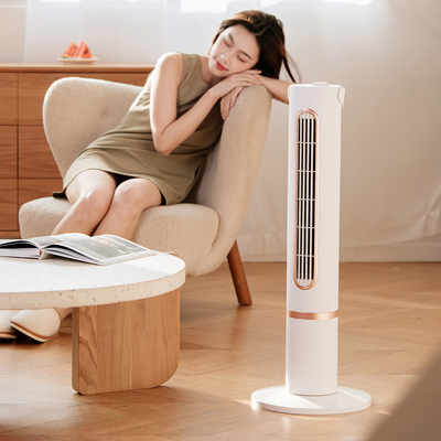 Rechargeable Bedroom Standing Fan Polymer Battery 10000mAh Office Tower Fan