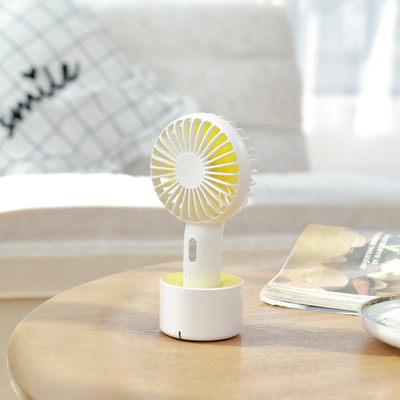 Rechargeable Handheld Fan with Stand Base, 2000mAh Battery, Auto Rotating &amp; Aroma Function