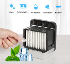2000mAh Battery Powered &amp; USB Rechargeable Desk Air Cooling Fan for Outdoors